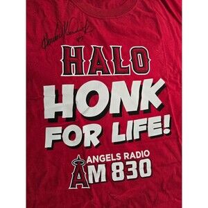 Women's Large Angels Baseball Shirt Size XLarge Signed
